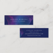 Modern Ink Blotch Blue Mini Visitenkarte (Vorne/Hinten)