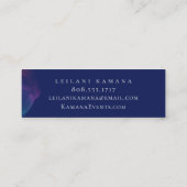 Modern Ink Blotch Blue Mini Visitenkarte (Rückseite)