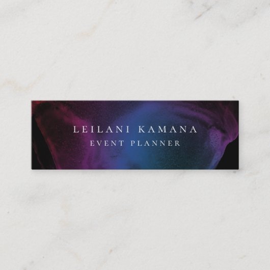 Modern Ink Blotch Mini Visitenkarte (Vorderseite)