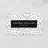 Modern Ink Dots Patterned Visitenkarte (Vorderseite)