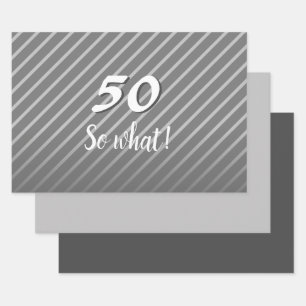 Modern inspirierende Elegant 50 So, was Geburtstag Geschenkpapier Set
