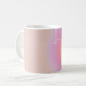 Modern inspirierendes Zitat rosa kreativ sein Kaffeetasse (Vorderseite Links)