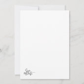 Modern Instagram Frame Custom Photo Wedding  Einladung (Rückseite)