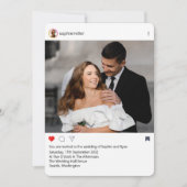 Modern Instagram Frame Custom Photo Wedding  Einladung (Vorderseite)