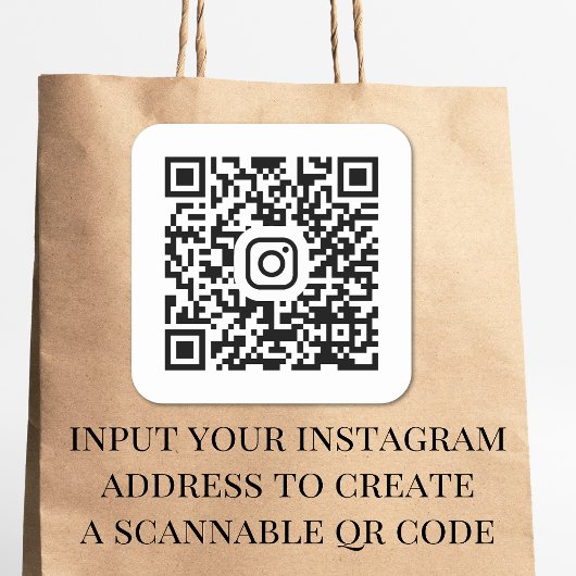 Modern Instagram QR Code Quadratischer Aufkleber