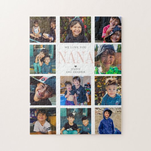Modern Instagram Square Foto Collage| 11 Foto Puzzle (Vertikal)