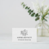 Modern Interior Design Business Card Visitenkarte (Stehend Vorderseite)