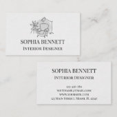 Modern Interior Design Business Card Visitenkarte (Vorne/Hinten)