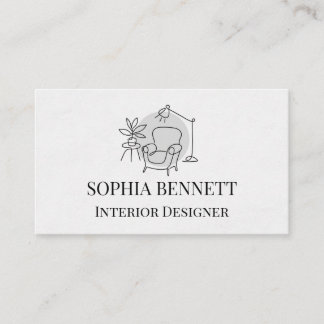 Modern Interior Design Business Card Visitenkarte