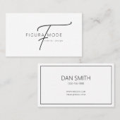 Modern Interior Designer Business Card Visitenkarte (Vorne/Hinten)