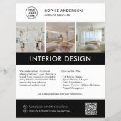 Modern Interior Designer Marketing  Flyer (Vorne)