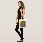 Modern Interlocking Shapes Tiny Tote Tragetasche (Vorderseite (Model))