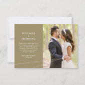 Modern Intersecting Lines Photo Thank You Card Dankeskarte (Vorderseite)