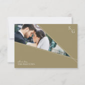 Modern Intersecting Lines Photo Thank You Card Dankeskarte (Rückseite)