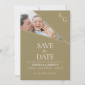 Modern Intersecting Lines Save The Date Card Einladung (Vorderseite)