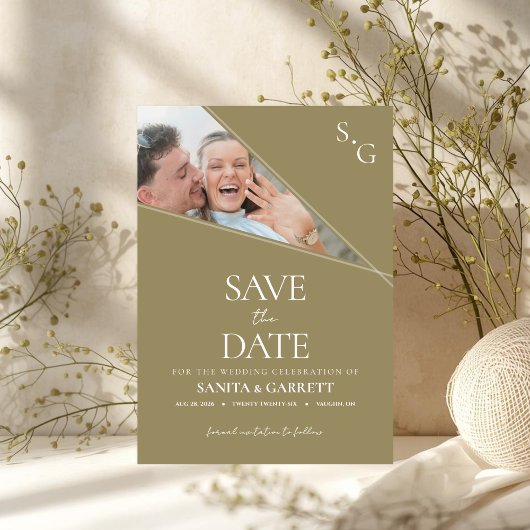Modern Intersecting Lines Save The Date Card Einladung
