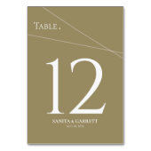 Modern Intersecting Lines  Tischnummer (Vorderseite)