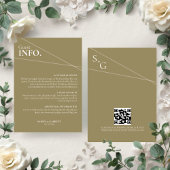 Modern Intersecting Lines Wedding Guest Info Card Begleitkarte