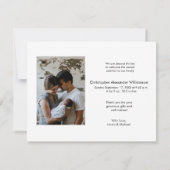 Modern Introducing Script Baby Boy Foto Einladung (Rückseite)