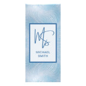 Modern Iridescent Blue Gradient Price List Werbekarte (Hinten)