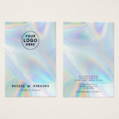 Modern Iridescent Necklace Juwelier Display Card (Vorne & Hinten)