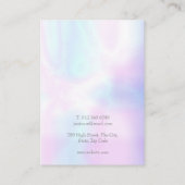 Modern Iridescent Necklace Juwelier Display Card Visitenkarte (Rückseite)