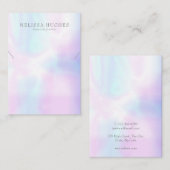 Modern Iridescent Necklace Juwelier Display Card Visitenkarte (Vorne/Hinten)