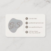 Modern Iridescent Pearl Visitenkarte (Rückseite)