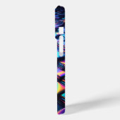 Modern Iridescent Wavy Grid Phone Case Futuristic (Rückseite / Links)