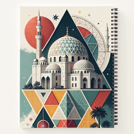 Modern Islamic Geometric Art Architecture Design Notizblock (Rückseite)