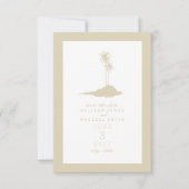 Modern Island Beach Wedding Save the Date - Sand (Vorderseite)