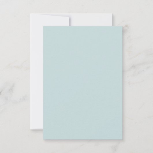 Modern Island Beach Wedding UAWG - Blue RSVP Karte (Rückseite)