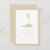 Modern Island Beach Wedding UAWG - Sand RSVP Karte (Vorne/Hinten)