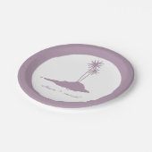 Modern Island Beach Wedding - Violet Pappteller (Schrägansicht)