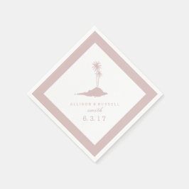 Modern Island Beach Wedkins - Blush Serviette