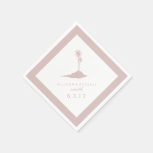 Modern Island Beach Wedkins - Blush Serviette