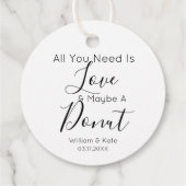 Modern ist alles, was Sie brauchen, Liebe Donut Le Geschenkanhänger (Rückseite)