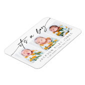 Modern ist es ein Baby Neugeborener 3 Foto Collage Magnet (Linke Seite)