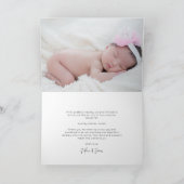 Modern ist es ein Girl Baby Neugeborene 3 Foto Col Karte (Innenseite)