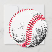 Modern ist es eine Baby Baseball Baby Dusche Einla Einladung (Rückseite)