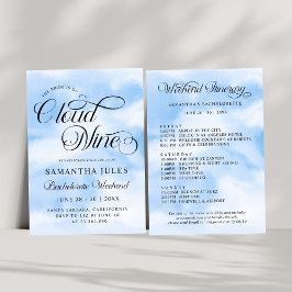 Modern ist sie auf Cloud 9 Bachelorette Wochenende Einladung