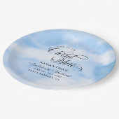 Modern ist sie auf Cloud 9 Bachelorette Wochenende Pappteller (Schrägansicht)