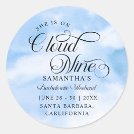 Modern ist sie auf Cloud 9 Bachelorette Wochenende Runder Aufkleber