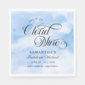 Modern ist sie auf Cloud 9 Bachelorette Wochenende Serviette (Vorderseite)