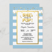 Modern ist sie bereit zum POP Gold BOY Kinderdusch Einladung (Vorne/Hinten)