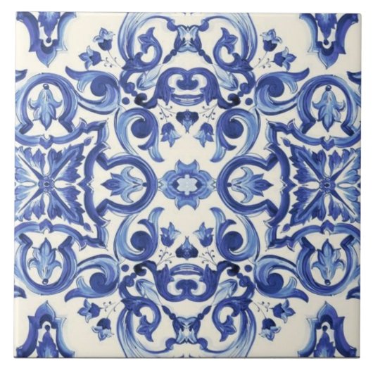 Modern Italian Blue  La Dolce vita  Fliese (Vorderseite)