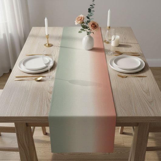 Modern Italian Flag Gradient Table Runner Mittelgroßer Tischläufer