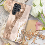 Modern Ivory Agate & Rose Gold Glitzer Monogram Samsung Galaxy Hülle<br><div class="desc">Mit unserem exquisiten "Modern Ivory Agate & Rose Gold Glitzer Monogram Samsung Galaxy S22 Ultra Case" steigern Sie die Eleganz Ihres Telefons. Dieses raffinierte Gehäuse besticht durch eine faszinierende Mischung aus Elfenbein-Champagner-Design und glänzenden Goldakzenten in der Rose, die einen luxuriösen und personalisierten Look schaffen. Schützen Sie Ihr Telefon mit Stil...</div>