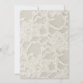 Modern Ivory Bridal Lace Bridal Brunch Einladung (Rückseite)