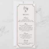 Modern Ivory Double Frame Elegant Wedding Menu Einladung (Vorderseite)